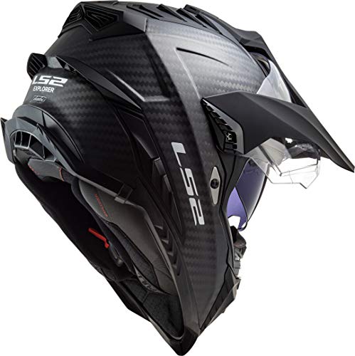 LS2, casco cross de moto Explorer, XL, Gloss Carbon