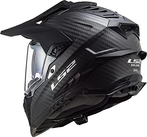 LS2, casco cross de moto Explorer, XL, Gloss Carbon