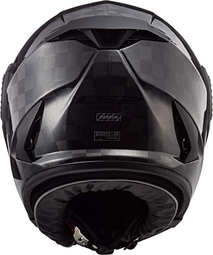 LS2 Casco de moto FF313 VORTEX CARBON, Negro, M