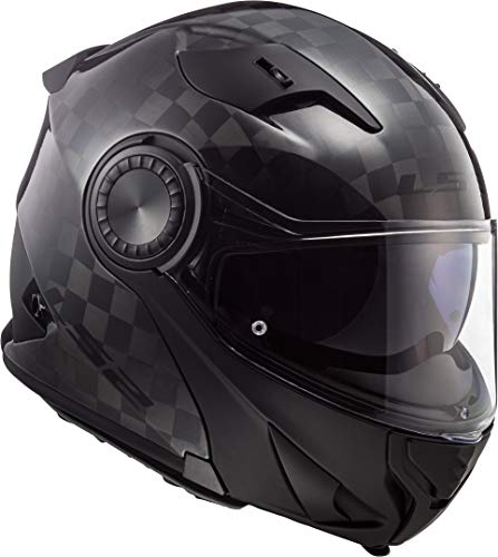 LS2 Casco de moto FF313 VORTEX CARBON, Negro, M