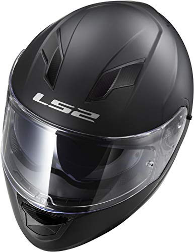 LS2 Casco de moto STREAM EVO MAT Negro, Negro, L (103204011L)