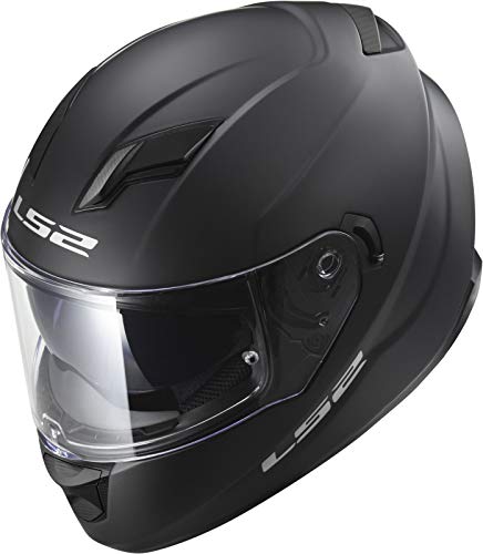 LS2 Casco de moto STREAM EVO MAT Negro, Negro, L (103204011L)