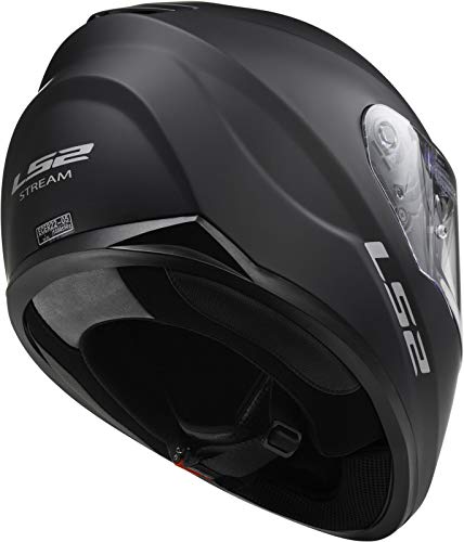 LS2 Casco de moto STREAM EVO MAT Negro, Negro, L (103204011L)