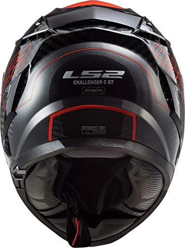 LS2, Casco integral de moto Challenger fold red glossy, M