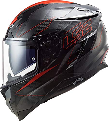 LS2, Casco integral de moto Challenger fold red glossy, M