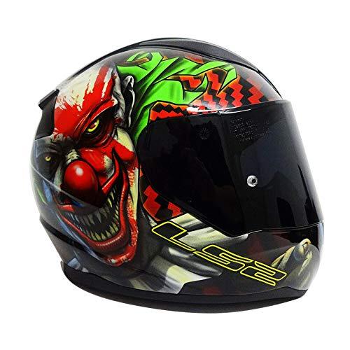 LS2 FF353 RAPID Casco integral para moto con diseño de payaso para adultos, con visera oscura (payaso, S (55 – 56 cm)