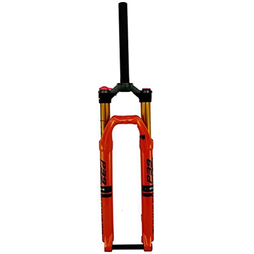LSRRYD Horquilla Suspensión Bicicleta Montaña 26/27.5/29'' 120mm Recorrido 15mm Eje Pasante Disco Freno MTB Aire Amortiguador 1-1/8'' Ultraligero 1870G (Color : Orange HL, Size : 27.5'')
