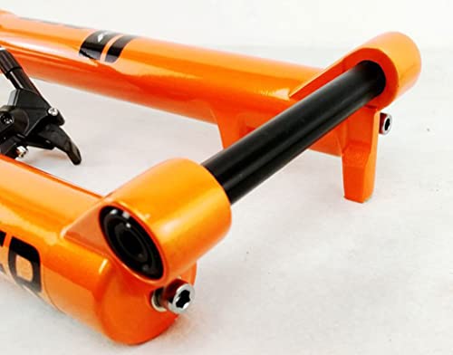 LSRRYD Horquilla Suspensión Bicicleta Montaña 26/27.5/29'' 120mm Recorrido 15mm Eje Pasante Disco Freno MTB Aire Amortiguador 1-1/8'' Ultraligero 1870G (Color : Orange HL, Size : 27.5'')