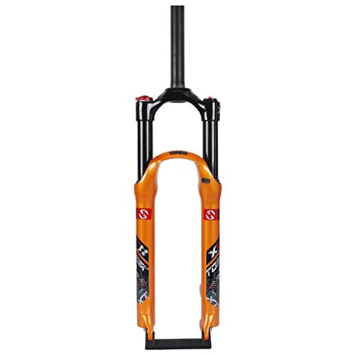 LSRRYD MTB Horquilla De Aire Suspensión 26/27.5/29 Amortiguador Horquillas Disco Freno Horquilla Delantera 1-1/8 9mm Liberación Rápida 120mm Recorrido HL 1750g (Color : Orange, Size : 27.5'')