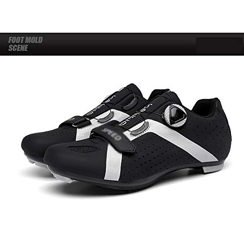 LU-Model Zapatillas de Ciclismo Elite SPD MTB para Hombres Mujeres Ideales para Bicicletas de montaña, Ciclismo de Ciclo XC en incluidos Black-43