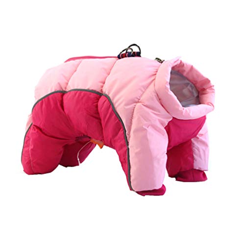 LucaSng Chaqueta Impermeable para Perros Chaqueta Cálida de Invierno Chaleco, Traje de Nieve a Prueba de Viento Ropa para Cachorros de Bulldog Chaleco para Mascotas Ropa (Rosado, 2XL)