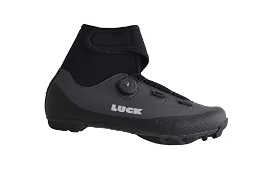 LUCK Fenix Horma Ancha | Zapatillas MTB de Invierno para Hombre y Mujer | Botas Invierno de Ciclismo BTT (Gris, Numeric_46)