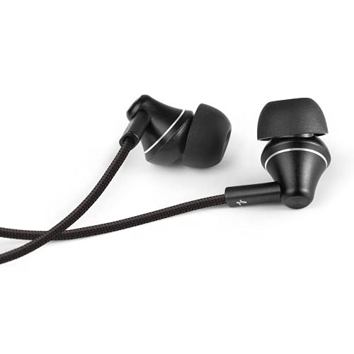 LUDOS AURIS Auriculares In Ear con Cable y Microfono, 5 Años de Garantía, Aislamiento de Ruido, Control de Volumen, para iPhone, iPad, Samsung, Mi, Xiaomi, Huawei, Gaming, Deportivos, Ordenador