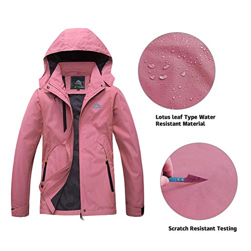 LUI SUI Chaqueta impermeable ligera para mujer Sports Mountain Chaqueta cortavientos