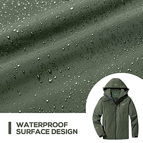 LUI SUI Hombre Chaqueta impermeable para la lluvia Al aire libre Deportes ligeros Prendas de abrigo Resistente al viento Senderismo Camping Impermeable