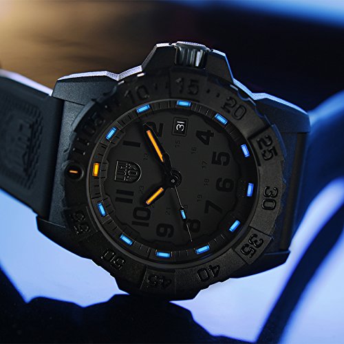 Luminox new NavySEAL carbon compound 3500 series Watch with carbon compound Case Black|Black Dial and PU Black Strap XS.3501.BO