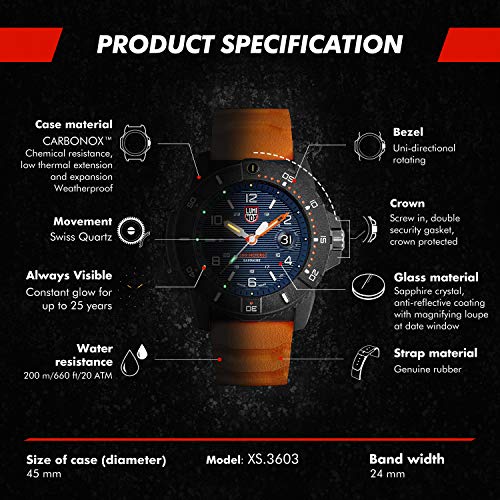 Luminox Reloj Término análogo para Hombre. de Cuarzo con Correa en poliéster XB.3723