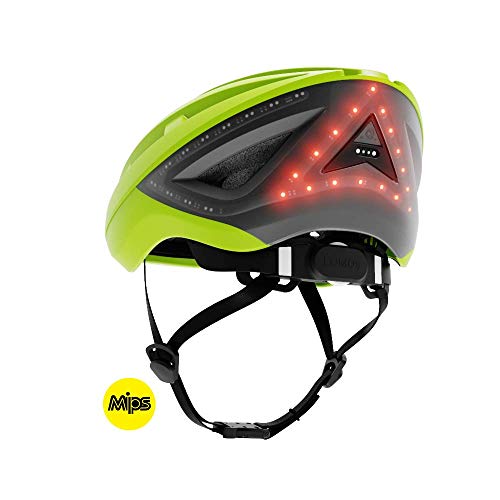 Lumos Kickstart Casco Inteligente | Accesorios para Bicicleta | Luces LED Delanteras y traseras | Señales de Giro | Luces de Freno | Conexión Bluetooth | Adulto: Unisex (Verde)