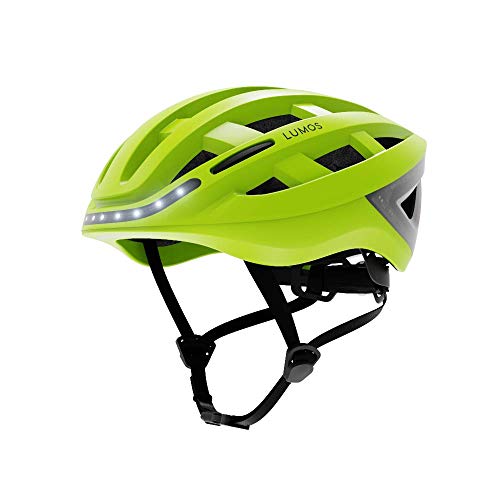 Lumos Kickstart Casco Inteligente | Accesorios para Bicicleta | Luces LED Delanteras y traseras | Señales de Giro | Luces de Freno | Conexión Bluetooth | Adulto: Unisex (Verde)