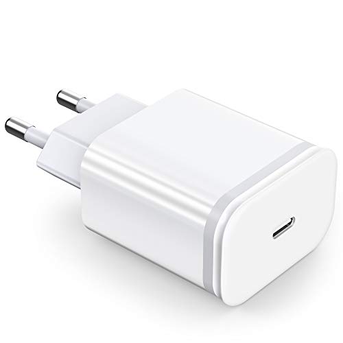 LUOATIP 20W Cargador Rapido USB C Enchufe for iPhone 13/13 Mini/13 Pro/13 Pro Max 12/12 Mini/12 Pro/12 Pro Max 11/11 Pro/11 Pro Max, Corriente PD 3.0 Corriente USBC Carga Rapida Pared Movil Adaptador