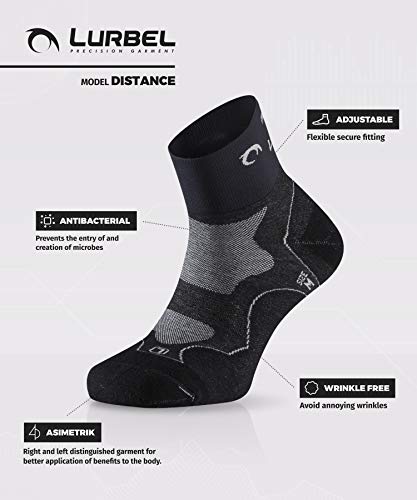 Lurbel Distance - Calcetines para hombre, Negro, 39-42 (Taille Fabricant : M)