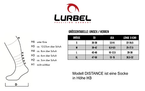Lurbel Distance - Calcetines para hombre, Negro, 39-42 (Taille Fabricant : M)