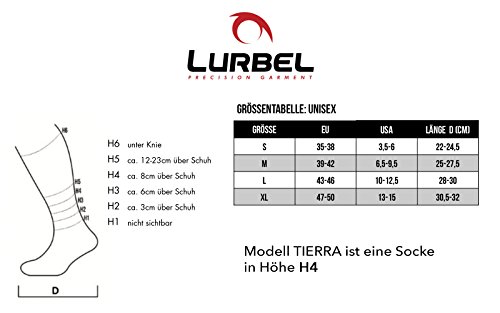 Lurbel - Socks Tierra, Color Black/Royal, Talla L