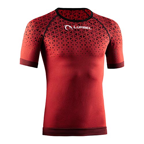 Lurbel Spirit Short Slevees, Camiseta de Trail Running, Camiseta Transpirable y Anti-Olor, Camiseta Deportiva, Camiseta de Correr, Camiseta técnica, Camiseta Unisex. (Rojo, Mediana - M)