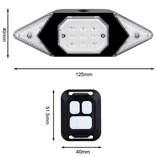 Luz trasera de bicicleta con intermitentes, luz trasera recargable USB, luz trasera roja intermitente para bicicleta, luz trasera LED para portaequipajes, función de luz de estacionamiento, luz