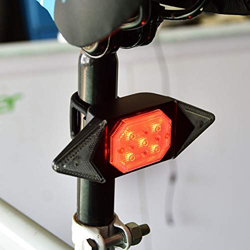 Luz trasera de bicicleta con intermitentes, luz trasera recargable USB, luz trasera roja intermitente para bicicleta, luz trasera LED para portaequipajes, función de luz de estacionamiento, luz