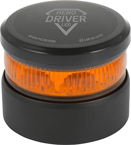 Luz V16 de Emergencia Autónoma con Batería de Litio - Hero Driver LED - Señal V16 de advertencia de Peligro, Homologada DGT
