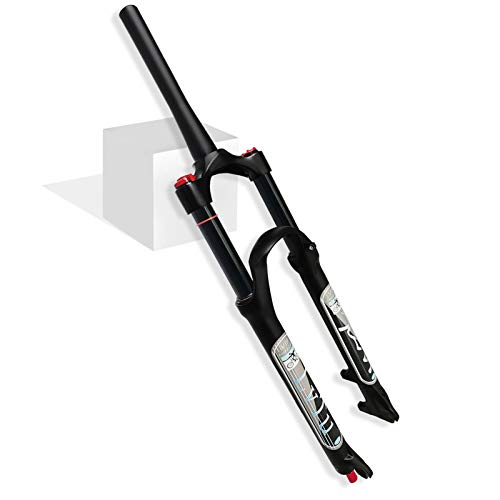 LvTu Bicicleta de Montaña Horquilla Delantera con Suspensión Aire MTB 26 27.5 29 Pulgadas 140mm Viaje Ajuste de Rebote Ultraligero Horquillas Bicicleta QR 9mm Negro