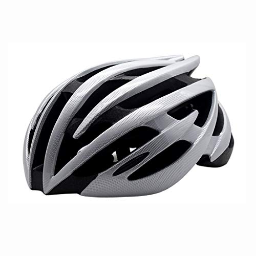 LXJ Casco de ciclismo para hombre cómodo transpirable casco de bicicleta de carretera completamente en forma de cascos de bicicleta (plateado)