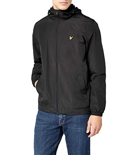 Lyle & Scott Zip Through Hooded Jacket Chaqueta, Negro (True Black 572), Small para Hombre