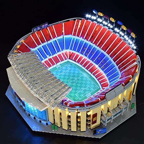 LYMHGHJ Kit de iluminación LED DIY RC para Lego 10284, Compatible con Lego 10284 Barcelona Camp NOU (Solo LED Incluido, sin Modelo Lego) - Versión Mejorada de Control Remoto