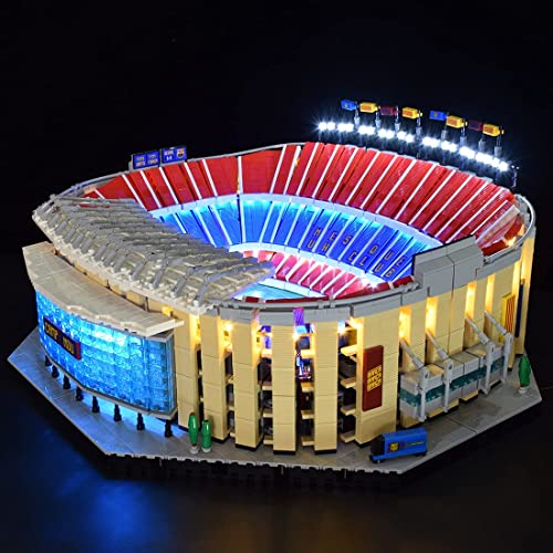 LYMHGHJ Kit de iluminación LED DIY RC para Lego 10284, Compatible con Lego 10284 Barcelona Camp NOU (Solo LED Incluido, sin Modelo Lego) - Versión Mejorada de Control Remoto