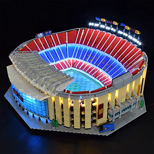 LYMHGHJ Kit de iluminación LED DIY RC para Lego 10284, Compatible con Lego 10284 Barcelona Camp NOU (Solo LED Incluido, sin Modelo Lego) - Versión Mejorada de Control Remoto