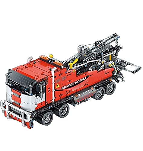 LYMHGHJ Technics - Juego de construcción de Camiones y remolques, 1498 Piezas de Control Remoto inalámbrico, Servicio neumático, camión LKW, vehículo de ingeniería Compatible con Lego Technic