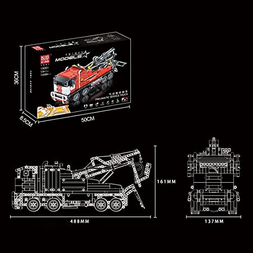 LYMHGHJ Technics - Juego de construcción de Camiones y remolques, 1498 Piezas de Control Remoto inalámbrico, Servicio neumático, camión LKW, vehículo de ingeniería Compatible con Lego Technic