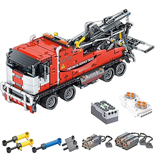 LYMHGHJ Technics - Juego de construcción de Camiones y remolques, 1498 Piezas de Control Remoto inalámbrico, Servicio neumático, camión LKW, vehículo de ingeniería Compatible con Lego Technic