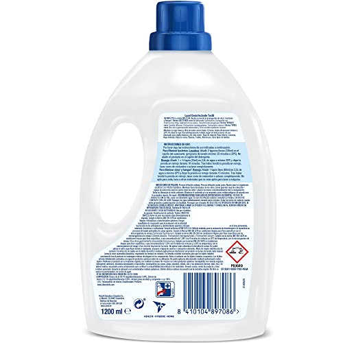 Lysol - Desinfectante textil para la ropa, elimina virus, hongos, bacterias y malos olores, sin lejía, pack de 4 x 1.2 L, Total 4.8 L
