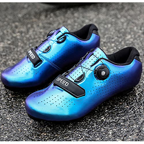 LZQpearl Zapatillas De Ciclismo, Zapatillas De Bicicleta De Montaña Y Carretera con Suela De Goma, Zapatillas De Bicicleta Sin Bloqueo con Sistema De Cordones De Rotación Rápida (Black,36)