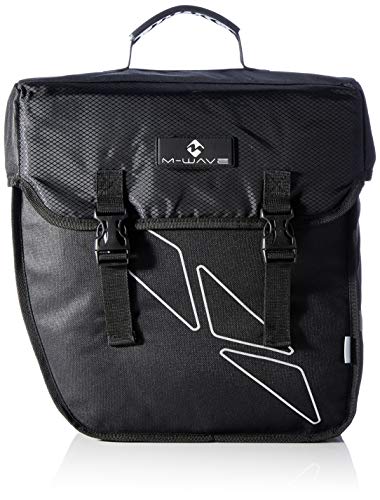 M-Wave Amsterdam Single Alforja Trasera Simple, Capacidad 18 l, Unisex, Negro, 38 x 18 x 30 cm