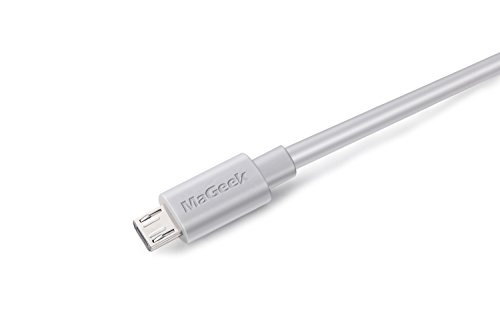 MaGeek® 3.0m Cable Micro USB Sincroniza y Carga para Samsung, HTC, Sony, Motorola, LG, Google, Nokia etc.(Blanco)