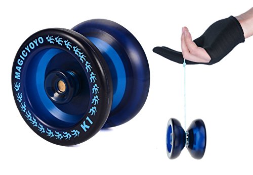 MAGICYOYO Principiante K1 Yoyos receptivo con Yo Yo Pouch Glove 5 Cuerdas Regalo de Juguete para Niños