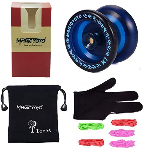 MAGICYOYO Principiante K1 Yoyos receptivo con Yo Yo Pouch Glove 5 Cuerdas Regalo de Juguete para Niños