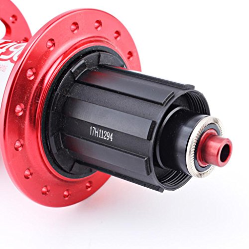 MagiDeal Adaptador Thru Eje Hub Conversión 12 a 9 mm Thru Liberación Rápida 4X Anillo de Goma Bicicleta - Rojo
