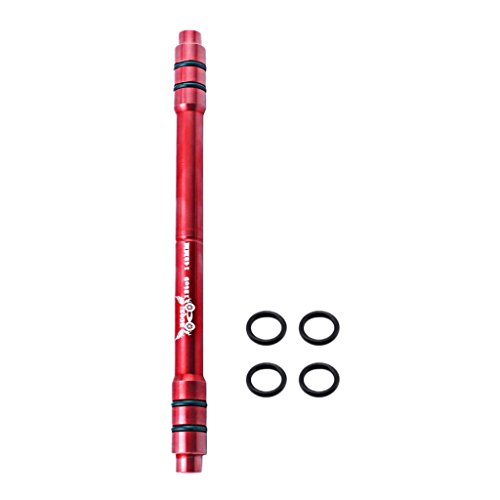 MagiDeal Adaptador Thru Eje Hub Conversión 12 a 9 mm Thru Liberación Rápida 4X Anillo de Goma Bicicleta - Rojo