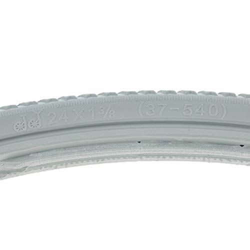 MagiDeal Neumático Trasero Universal de Poliuretano Sólido para Silla de Ruedas de Calle 16 20 ''22'' 24x1 3/8 - Gris 24.375P