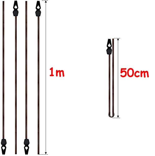 MAGMA Pack 4 Tensores Elásticos 1m | Pulpos Transporte para Sujetar Placa V20 Magma, Portabicicletas, Ojales, Toldos, Lonas, Piscina, Acampada | Cuerdas Elásticas de Longitud Ajustable